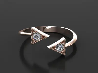 Solitaire Ring Version 1 SR43 3D model