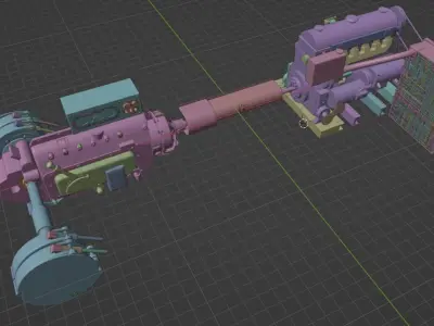 Transmission  and  Brakes panzer ii 3D model