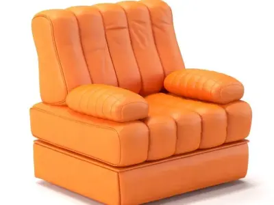 De Sede DS 85 Leather Armchair 3D model