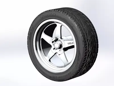 Custom wheels Weld Racing Ventura S105 for your scale model 3D print model