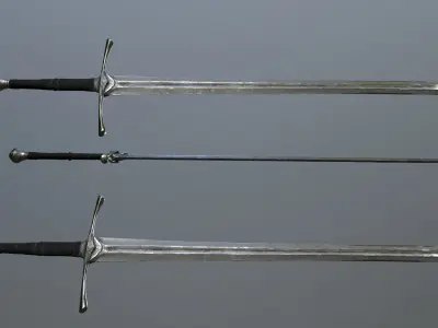 Ruin set Low-poly 3D model