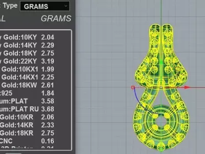 Art Deco Diamond Drop Pendant 3D print model