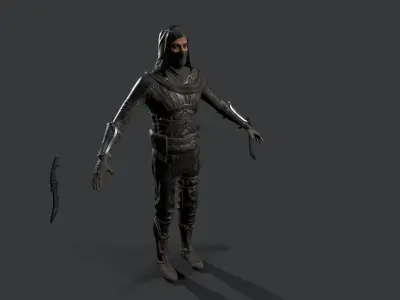 Assassins PACK Low-poly 3D model