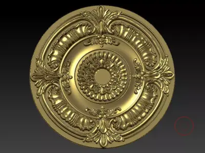 classic plasterboard inlaid with gold 3D model