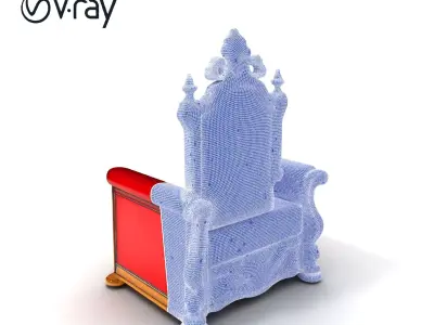 Royal Throne Chair Model Pack Low-poly 3D model