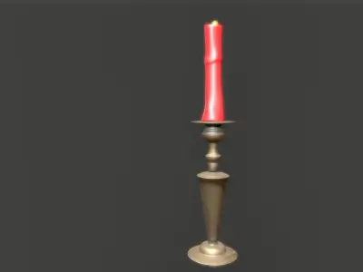 Candles Pack Low-poly 3D model