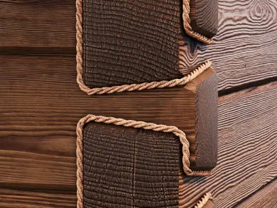 Bathhouse 01 made of timber 3D model