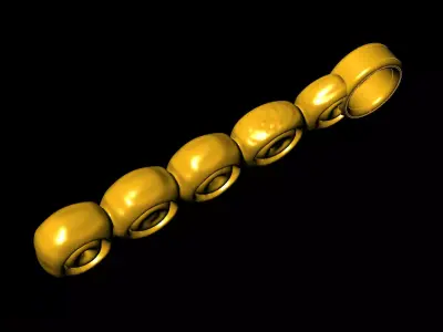 Tribal pendant charms - one inch pendant 3D print model