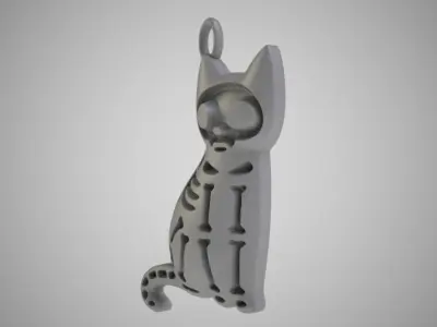 Crazy Cat Necklace 3D print model