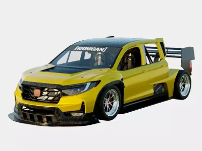 Honda Hoonigan IndyTruck 2022 Based on Honda Ridgeline 2017 Low-poly 3D model