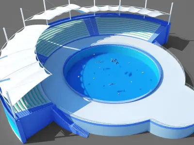 Dolphins Park 3D model