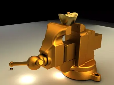 Chinese yuanbao swivel bench  3D model