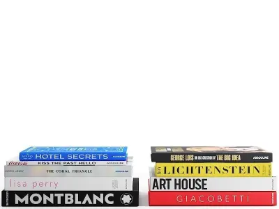 032 Decorative books set 03 fashion 00 3D model