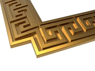 carved frame 3D model 77