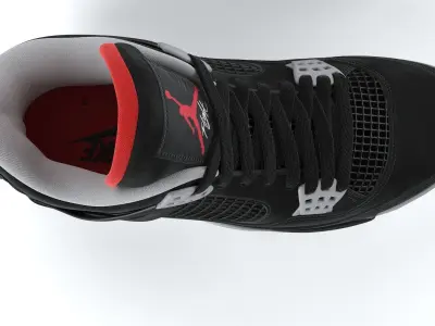 Jordan 4 Retro Bred PBR 3D model