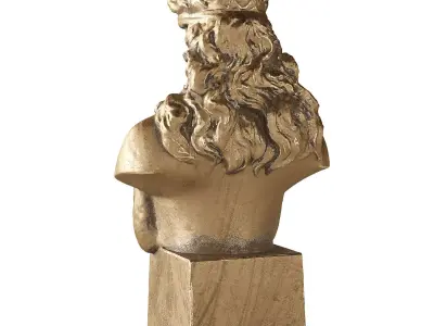 justic girl statue  3D model