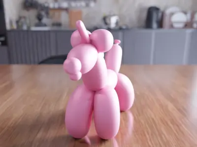Balloon Pony Figure - 429 3D print model