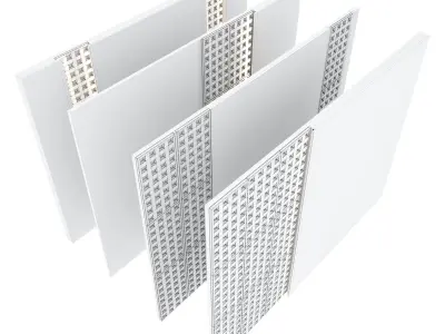 Decorative wall panel set 75 3D model