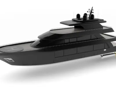 Cabin Cruiser Low-poly 3D model