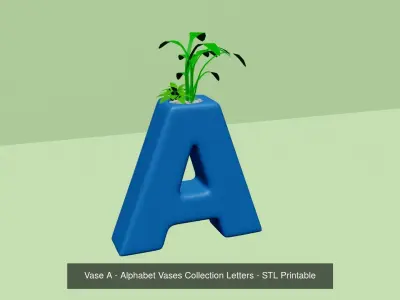 Alphabet Vases Collection ALL Letters A-Z - STL Printable