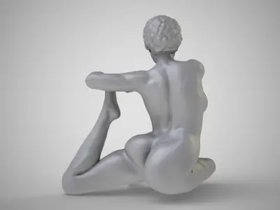 Mermaid Yoga 3D print model