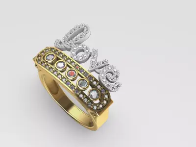 Love Ring 3D print model