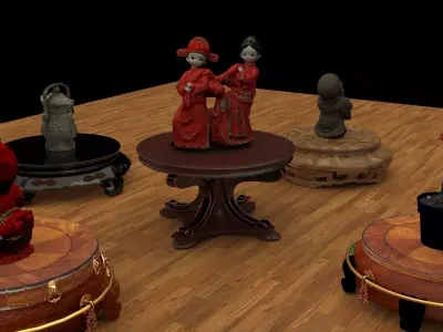  Chinese round display stand   3D model