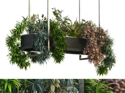 indoor metal plant box set 195 3D model