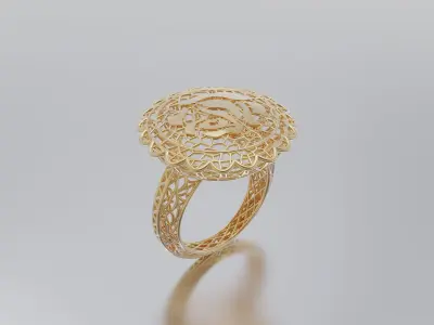 woman ring 3D print model buy