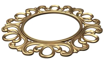 Classic Frame and Mirror 070 Low-poly 3D model