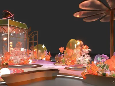 Floristry Fine art display 3D model