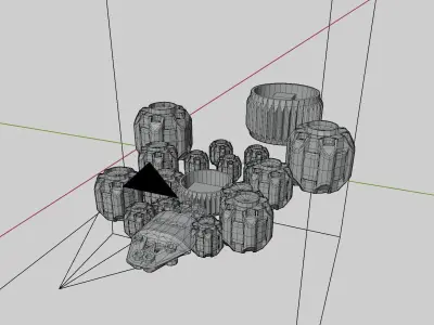 3D Lowpoly Mechanic Pit Low-poly 3D model