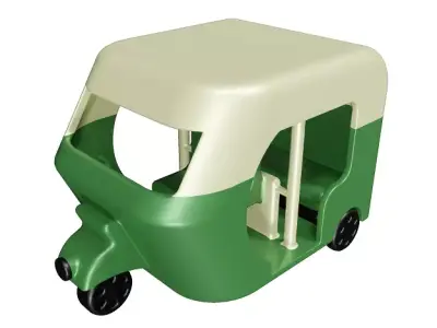 Spectacular Auto Rickshaw Toy Low-poly 3D model
