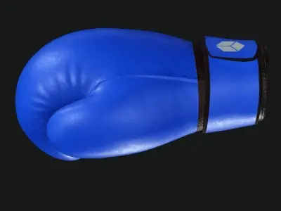 Boxing Glove-Blue Low-poly 3D model