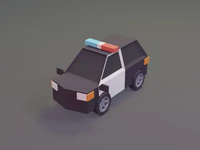 Police Vehicle Low-poly 3D model