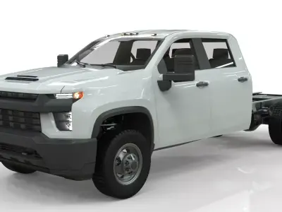 Silverado 3500 HD crewcab 2021 lowpoly 3dmodel Low-poly 3D model