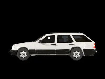 Mercedes-Benz E class W124 Kombi model 3D Low-poly 3D model