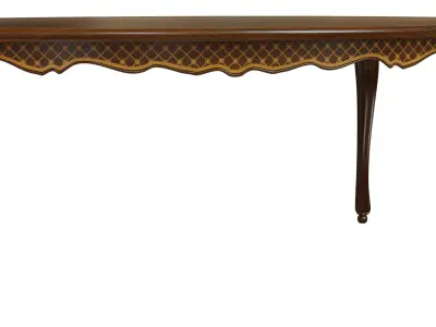 Classic table with inlaid veneer 2100 3D model