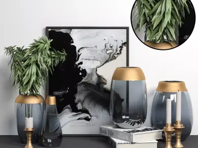 Glass vase decor01 3D model