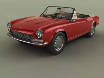 Fiat 124 Spider 1970 3D model