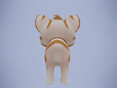 cat rigged cartoon 3d 3D model