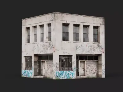 Concrete Building Free 3D model