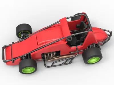 Pavement Sprint car Scale 1 to 25 3D print model