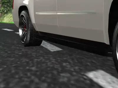 Modern Highway Driving Environment with PBR Textures 3D model