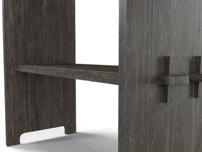Book rack Low-poly 3D model