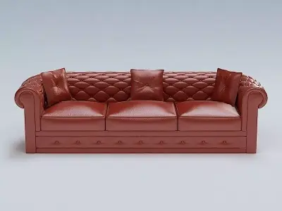 Sofa chesterfield 3D model