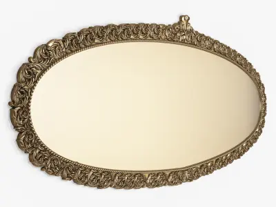 Oval classic mirror 3D model