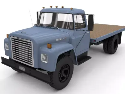 International Loadstar 1600 Flatbed Truck 1974 3D model