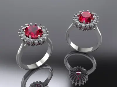 Jewelry Ring Gold 3D print model