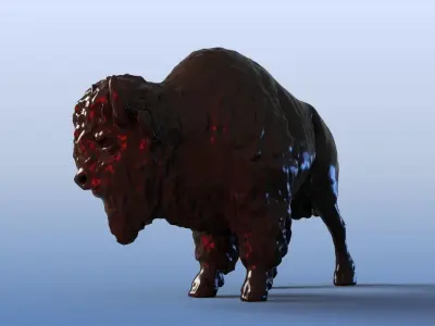 3D Bison 3D model